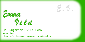 emma vild business card